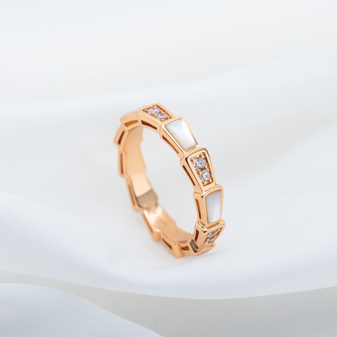 [OAK JURI]SERPENTI RING PINK GOLD DIAMOND MOP 3MM