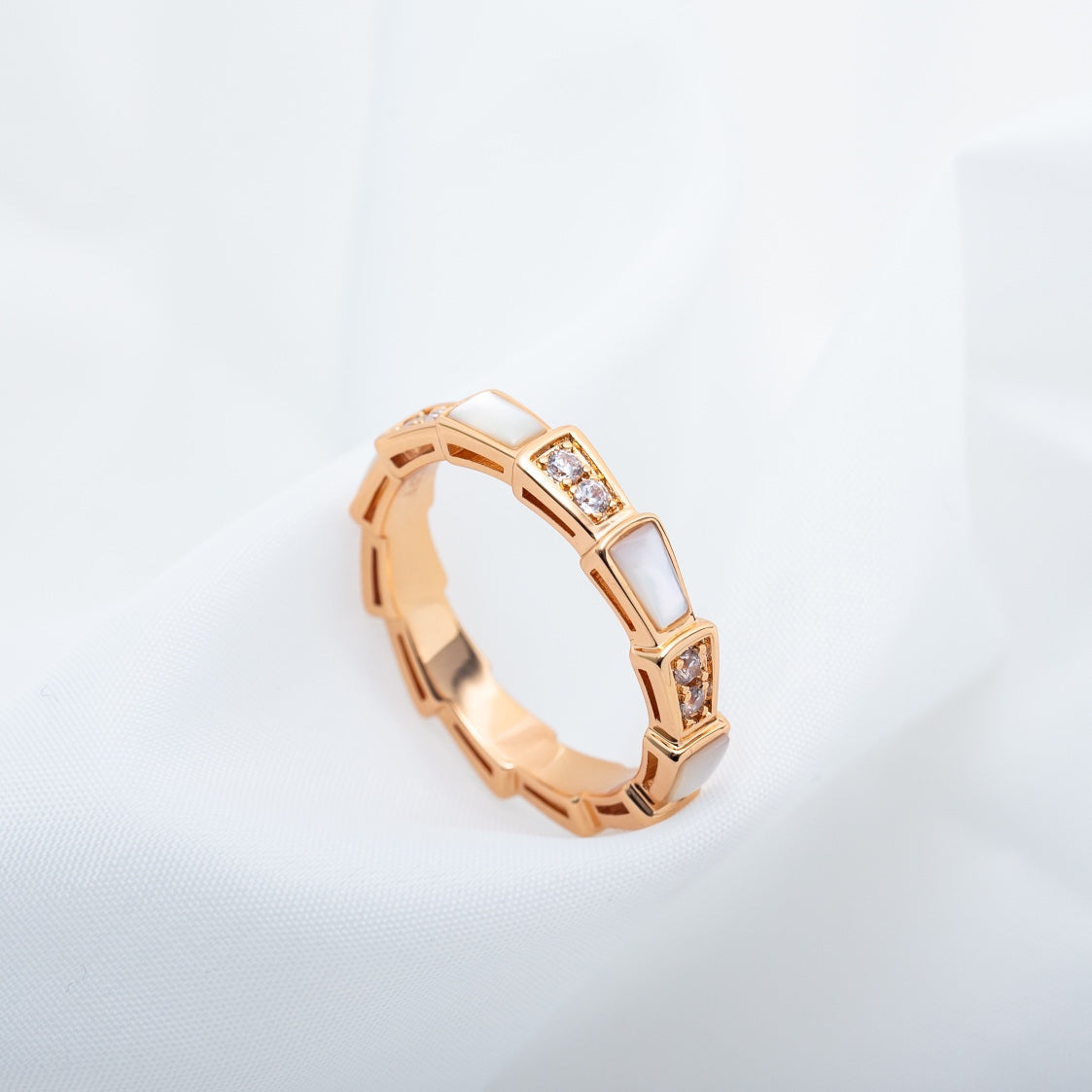 [OAK JURI]SERPENTI RING PINK GOLD DIAMOND MOP 3MM