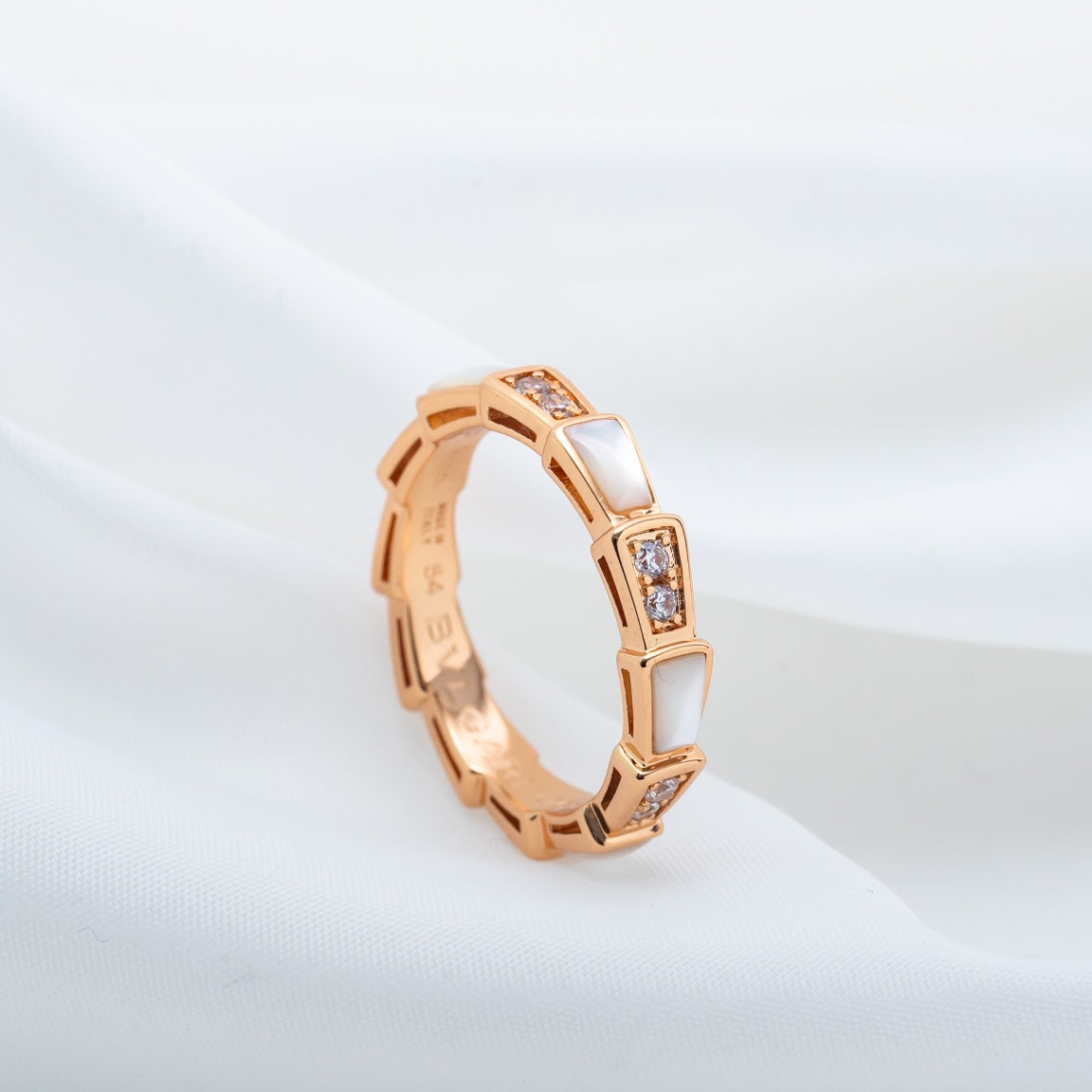 [OAK JURI]SERPENTI RING PINK GOLD DIAMOND MOP 3MM