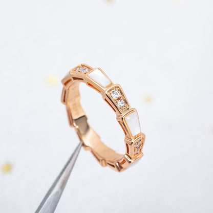 [OAK JURI]SERPENTI RING PINK GOLD DIAMOND MOP 3MM