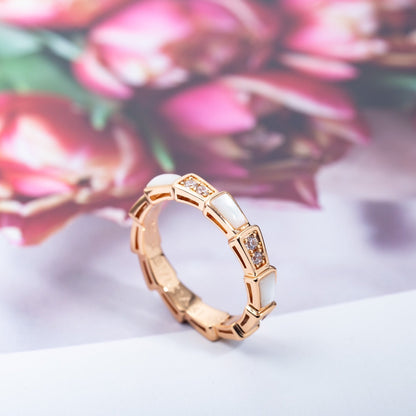 [OAK JURI]SERPENTI RING PINK GOLD DIAMOND MOP 3MM