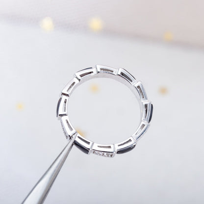 [OAK JURI]SERPENTI RING SILVER  DIAMOND BLACK MOP 3MM