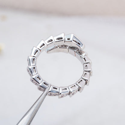 [OAK JURI]SERPENTI RING SILVER DIAMOND PAVED 4MM