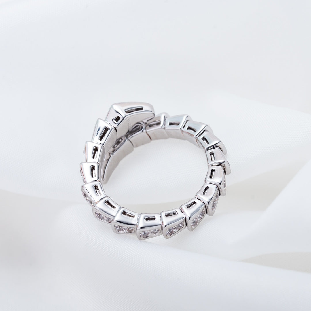 [OAK JURI]SERPENTI RING SILVER DIAMOND PAVED 4MM