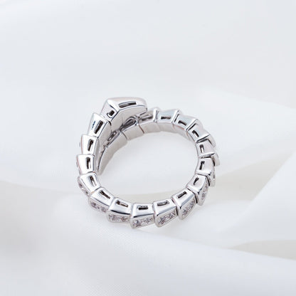 [OAK JURI]SERPENTI RING SILVER DIAMOND PAVED 4MM