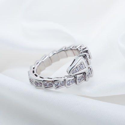 [OAK JURI]SERPENTI RING SILVER DIAMOND PAVED 4MM