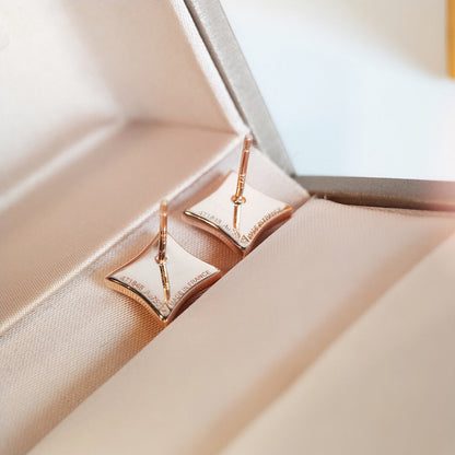 [OAK JURI]STAR MOP PINK GOLD EARRINGS