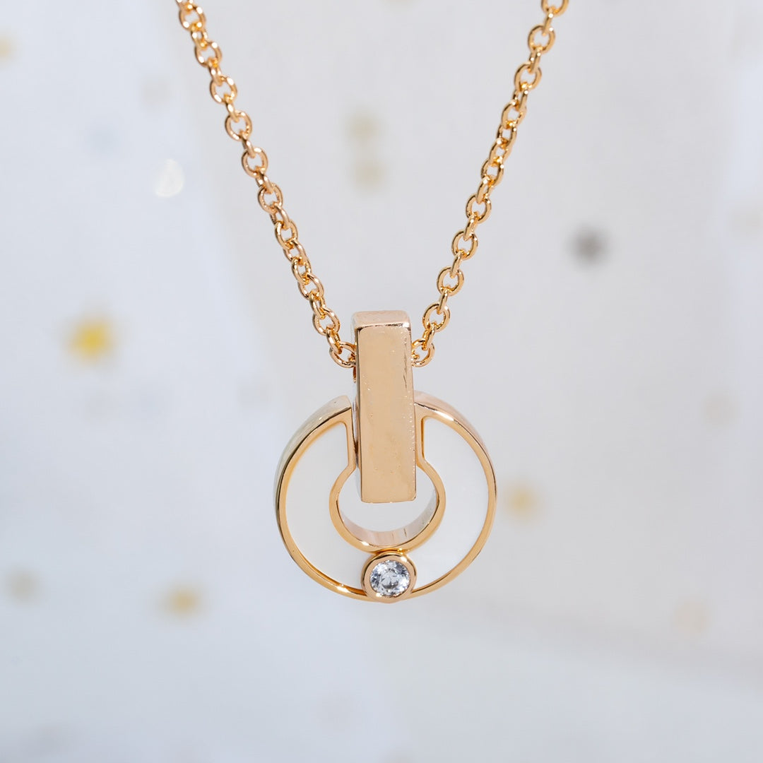 [OAK JURI]GARI NECKLACE PINK GOLD MOP