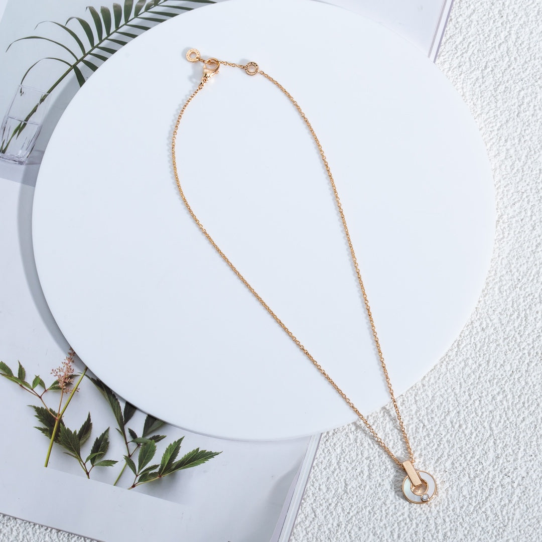 [OAK JURI]GARI NECKLACE PINK GOLD MOP