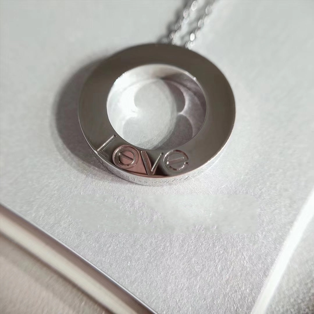 [OAK JURI]LOVE NECKLACE ADJUSTABLE SILVER