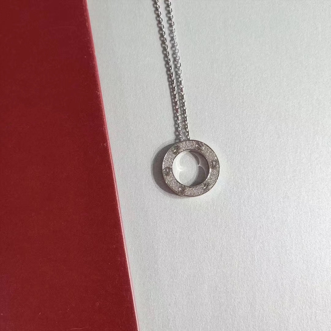 [OAK JURI]LOVE NECKLACE ADJUSTABLE SILVER