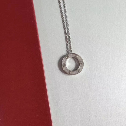 [OAK JURI]LOVE NECKLACE ADJUSTABLE SILVER