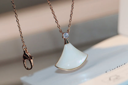 [OAK JURI]DREAM NECKLACE WHITE MOP PINK GOLD 1 DIAMOND