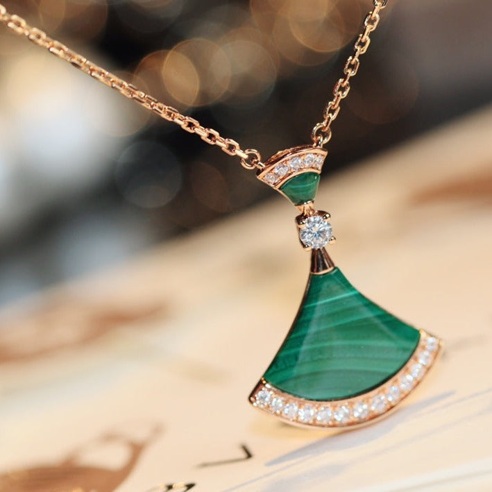 [OAK JURI]DREAM NECKLACE MALACHITE DIAMOND