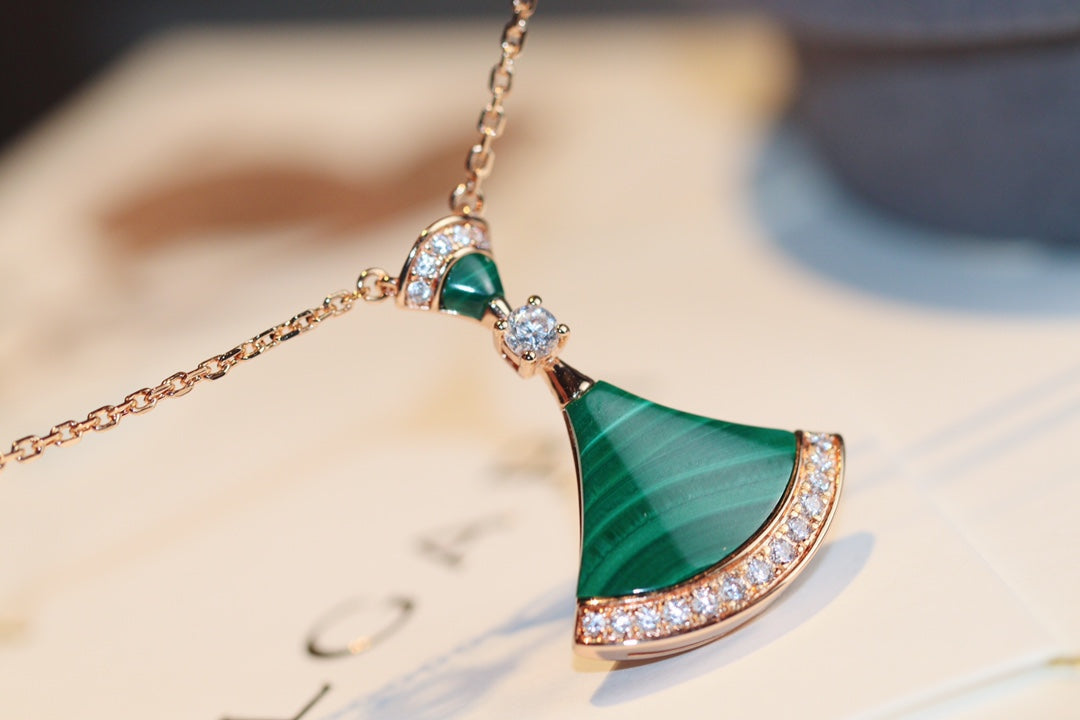 [OAK JURI]DREAM NECKLACE MALACHITE DIAMOND