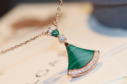 [OAK JURI]DREAM NECKLACE MALACHITE DIAMOND
