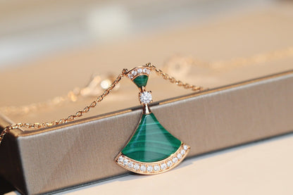 [OAK JURI]DREAM NECKLACE MALACHITE DIAMOND