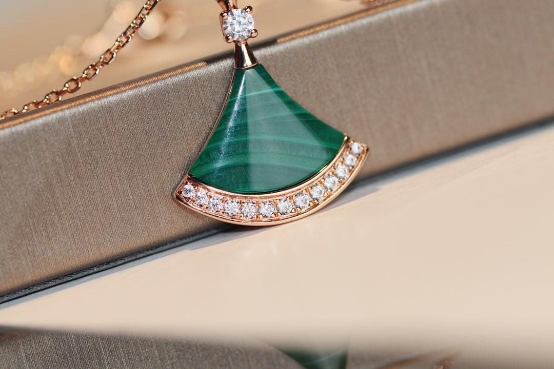 [OAK JURI]DREAM NECKLACE MALACHITE DIAMOND