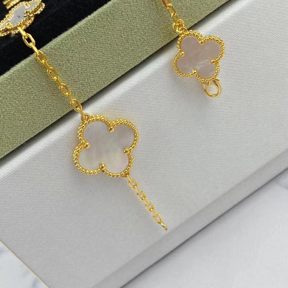 [OAK JURI]MAGIC CLOVER MOP GOLD BRACELET 5 MOTIFS
