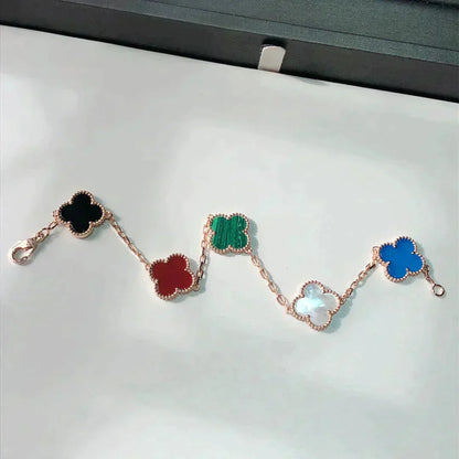 [OAK JURI]CLOVER 5 MOTIFS MULTICOLOR BRACELET