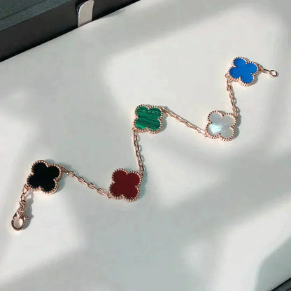 [OAK JURI]CLOVER 5 MOTIFS MULTICOLOR  BRACELET