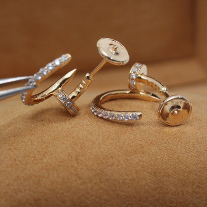 [OAK JURI]JUSTE EARRINGS 12.75MM PINK GOLD DIAMOND