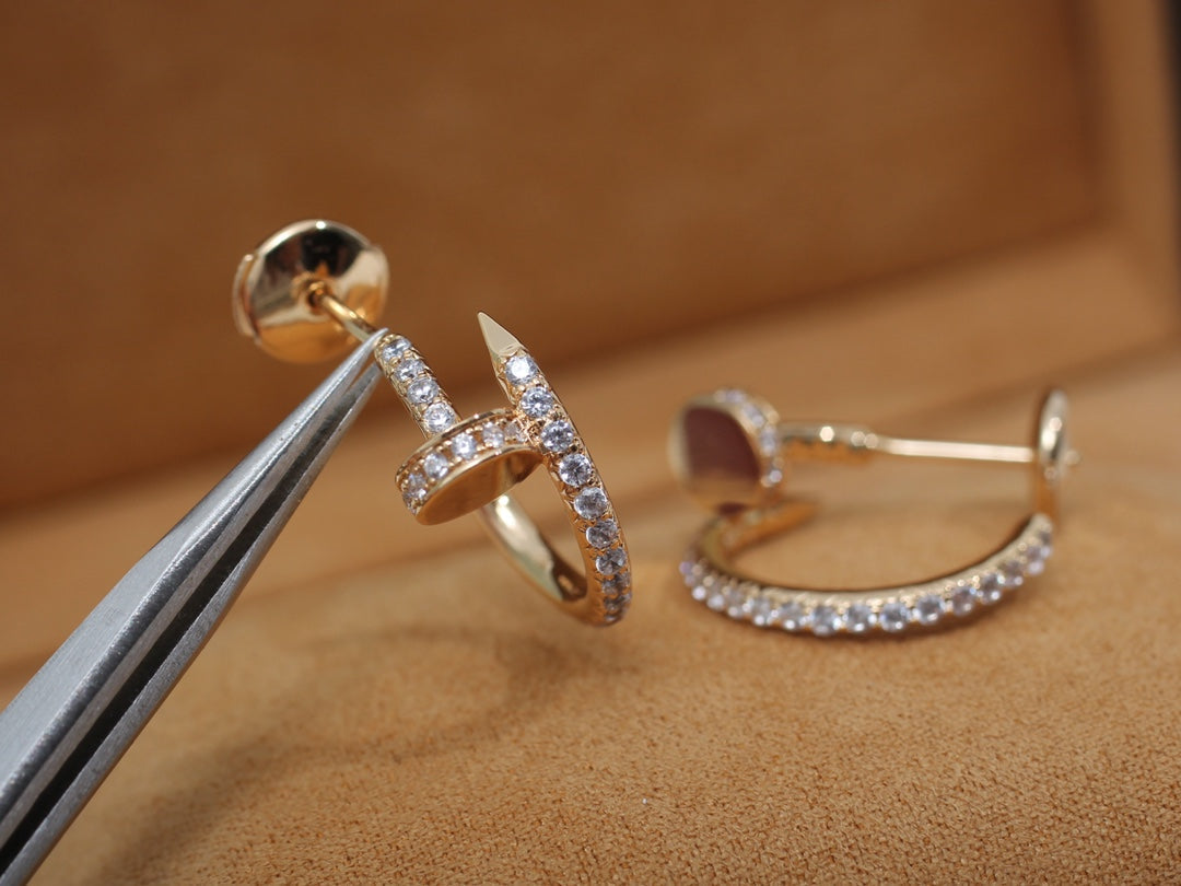 [OAK JURI]JUSTE EARRINGS 12.75MM PINK GOLD DIAMOND