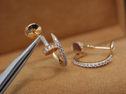 [OAK JURI]JUSTE EARRINGS 12.75MM PINK GOLD DIAMOND