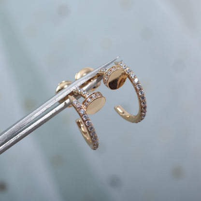[OAK JURI]JUSTE EARRINGS 12.75MM PINK GOLD DIAMOND