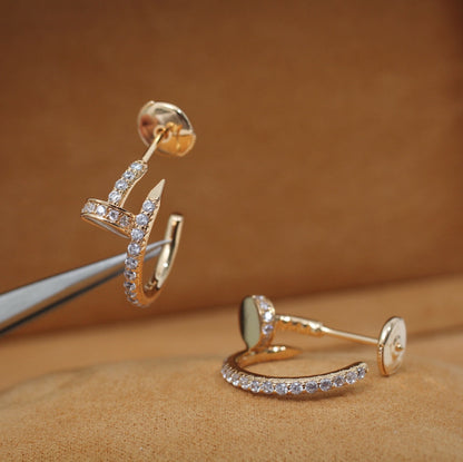 [OAK JURI]JUSTE EARRINGS 12.75MM PINK GOLD DIAMOND