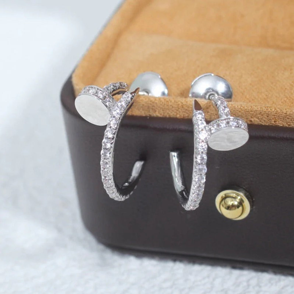 [OAK JURI]JUSTE FULL DIAMOND SMALL EARRINGS