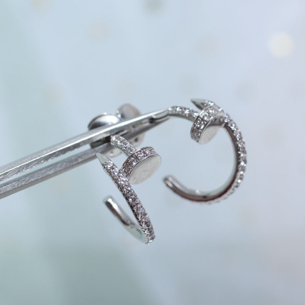 [OAK JURI]JUSTE EARRINGS 12.75MM SILVER DIAMOND