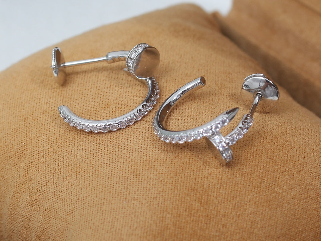 [OAK JURI]JUSTE EARRINGS 12.75MM SILVER DIAMOND