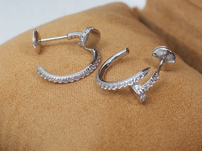[OAK JURI]JUSTE EARRINGS 12.75MM SILVER DIAMOND