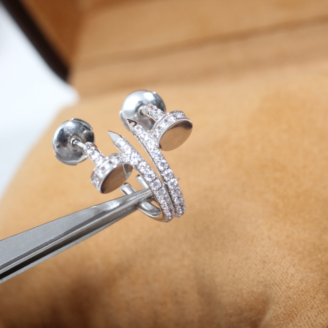 [OAK JURI]JUSTE EARRINGS 12.75MM SILVER DIAMOND