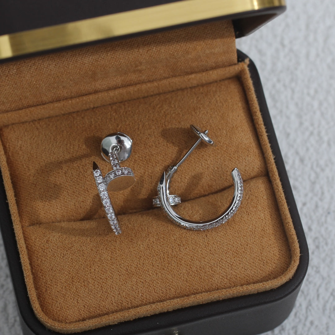 [OAK JURI]JUSTE EARRINGS 12.75MM SILVER DIAMOND