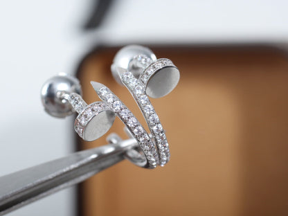 [OAK JURI]JUSTE EARRINGS 12.75MM SILVER DIAMOND
