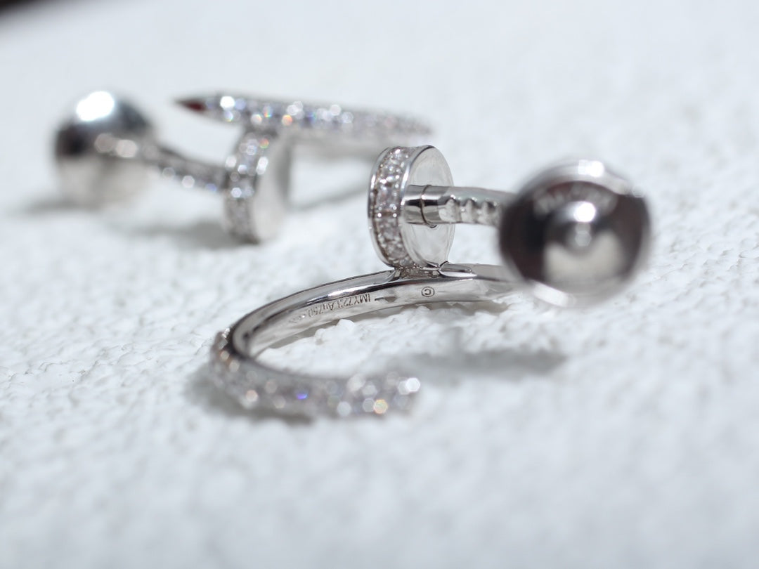 [OAK JURI]JUSTE EARRINGS 12.75MM SILVER DIAMOND
