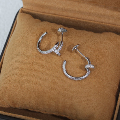 [OAK JURI]JUSTE EARRINGS 12.75MM SILVER DIAMOND