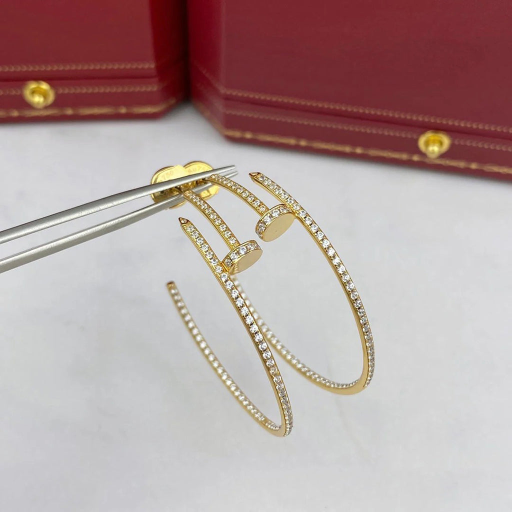 [OAK JURI]JUSTE FULL DIAMOND LARGE EARRINGS