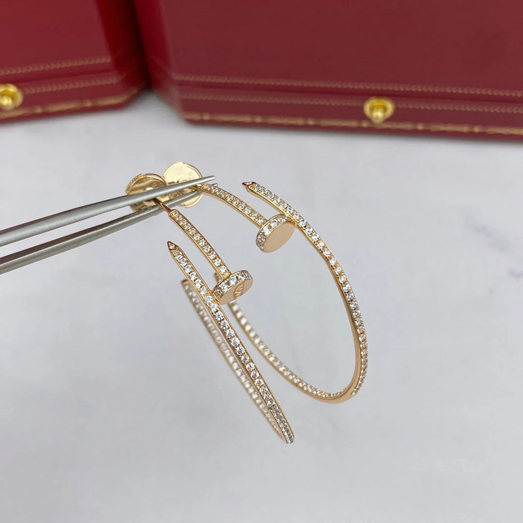 [OAK JURI]JUSTE FULL DIAMOND LARGE EARRINGS