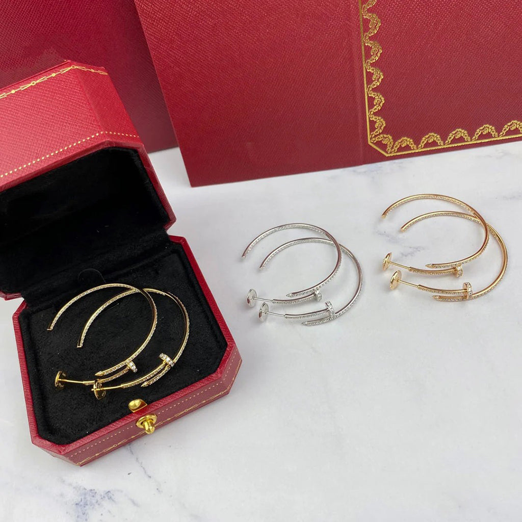 [OAK JURI]JUSTE FULL DIAMOND LARGE EARRINGS