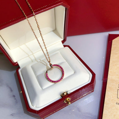 [OAK JURI]JUSTE NECKLACE GOLD RED DIAMONDS