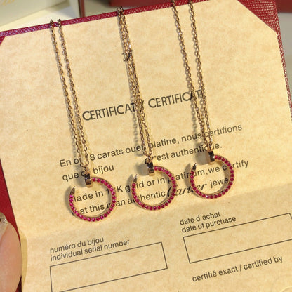[OAK JURI]JUSTE NECKLACE GOLD RED DIAMONDS