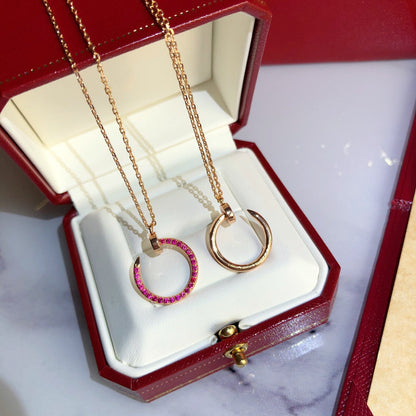 [OAK JURI]JUSTE NECKLACE GOLD RED DIAMONDS