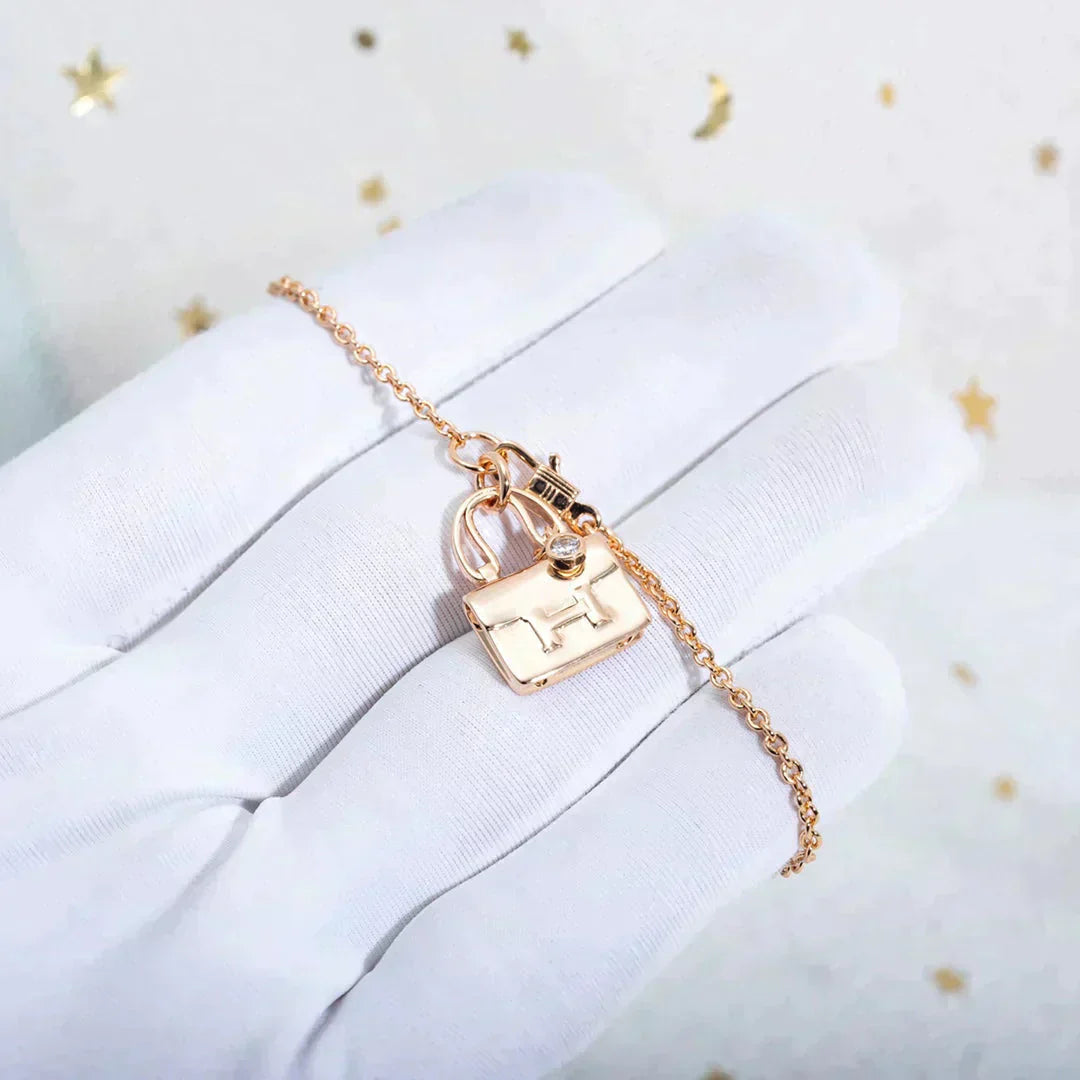 [OAK JURI]AMULETTE PEDANT ROSE GOLD NECKLACE