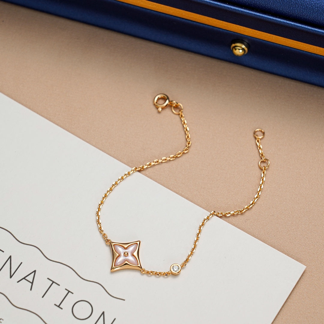 [OAK JURI]STAR 1 DIAMOND PINK GOLD BRACELET