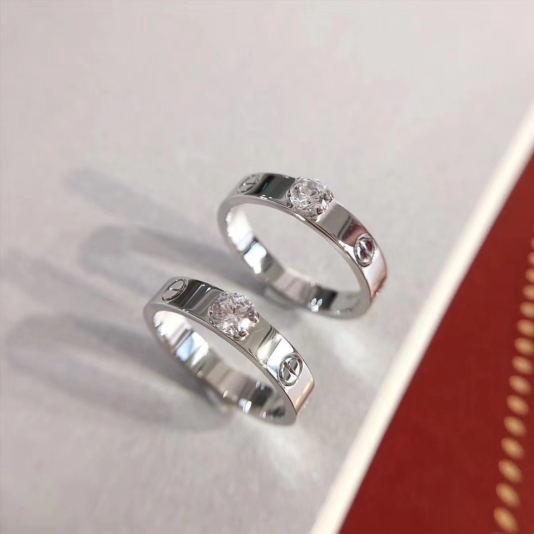 [OAK JURI]LOVE RING 3.6MM 1 BIG DIAMOND