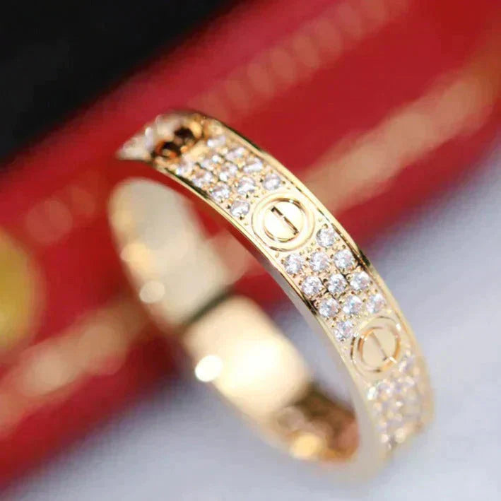 [OAK JURI]LOVE RING 3.6MM DIAMOND PAVED