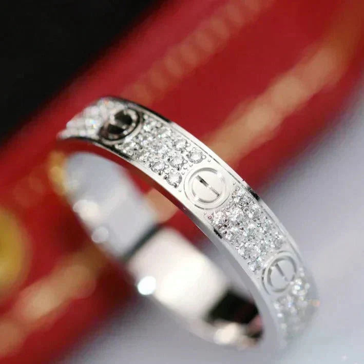 [OAK JURI]LOVE RING 3.6MM DIAMOND PAVED